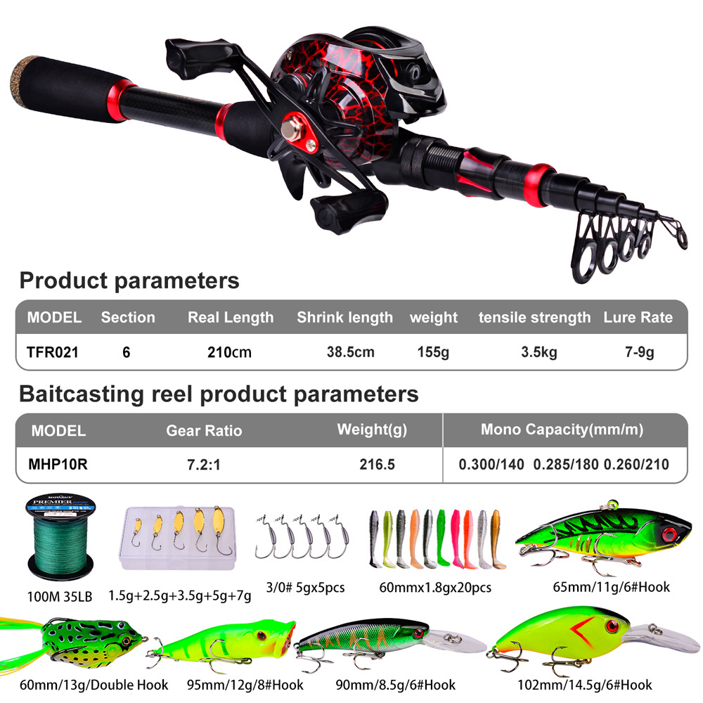 Carbon Fiber Long Casting Bait - огляд і ціна Fishing Rod Combo